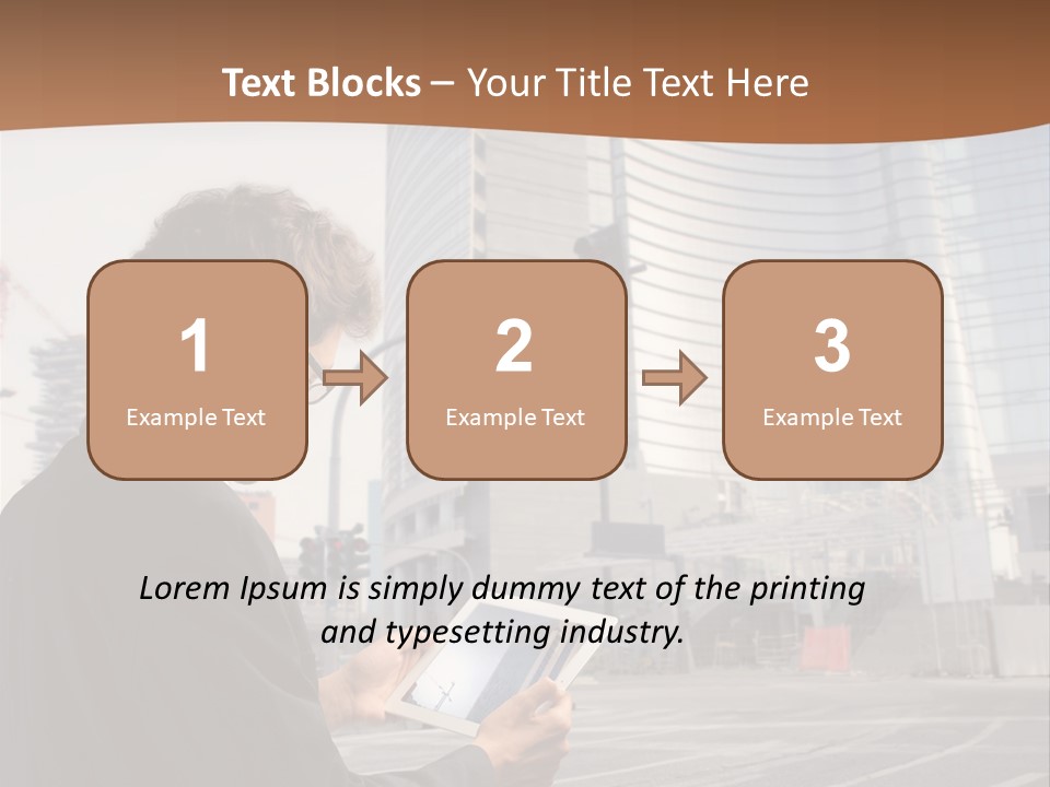 Crane Businessman Building PowerPoint Template