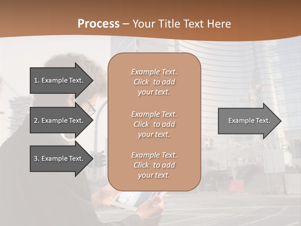 Crane Businessman Building PowerPoint Template