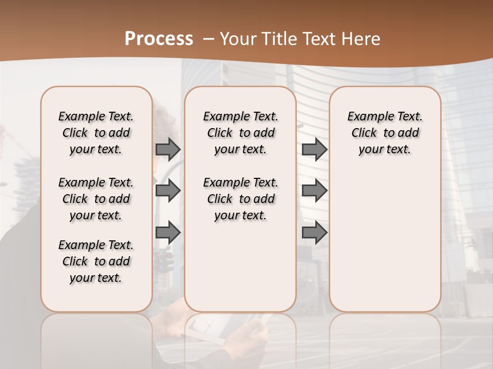 Crane Businessman Building PowerPoint Template