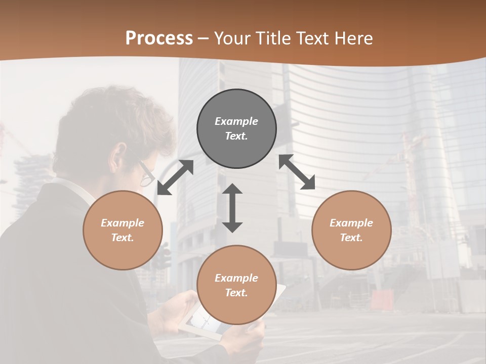 Crane Businessman Building PowerPoint Template