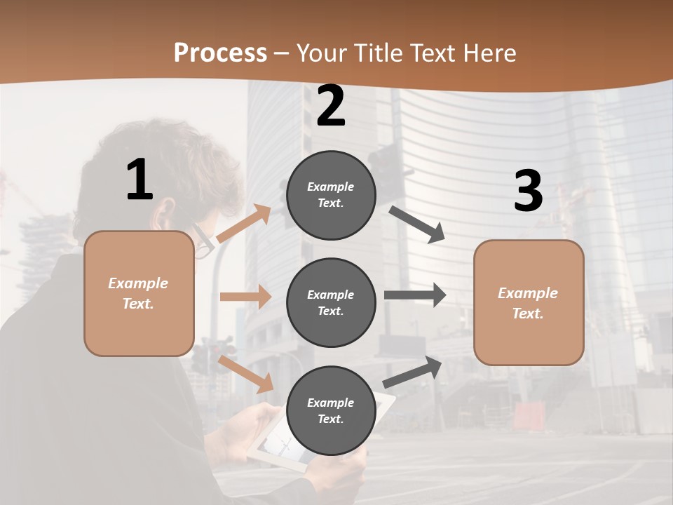 Crane Businessman Building PowerPoint Template