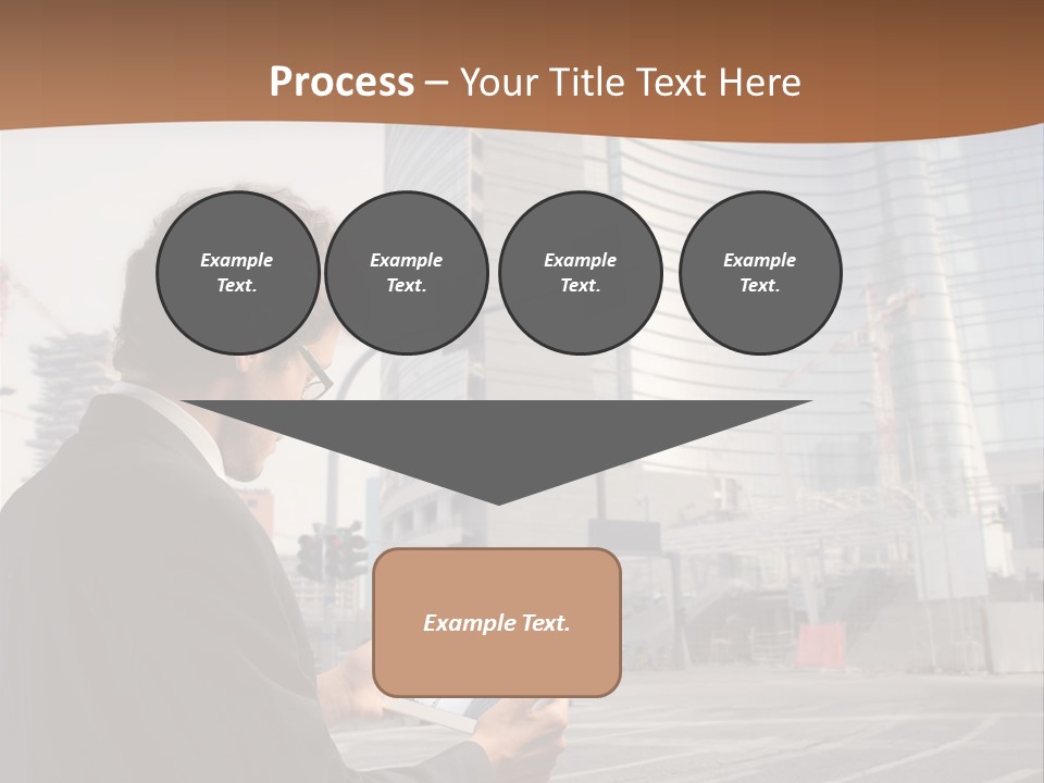 Crane Businessman Building PowerPoint Template