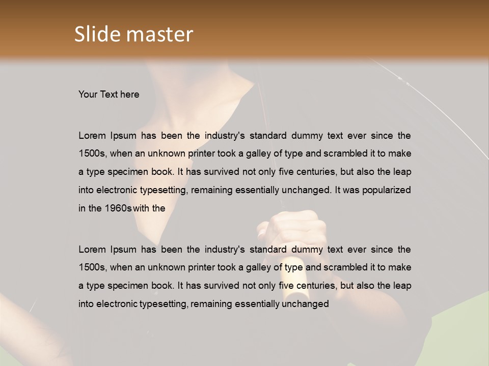 Model Attractive Portrait PowerPoint Template