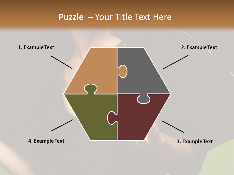 Model Attractive Portrait PowerPoint Template