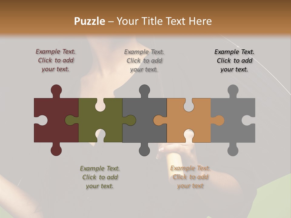 Model Attractive Portrait PowerPoint Template