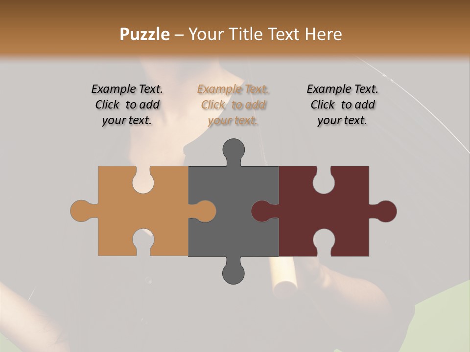 Model Attractive Portrait PowerPoint Template