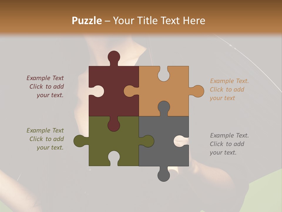 Model Attractive Portrait PowerPoint Template