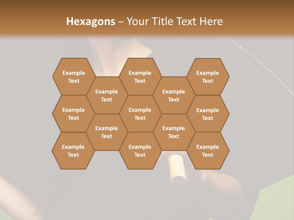 Model Attractive Portrait PowerPoint Template