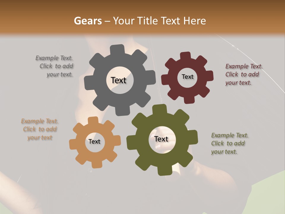 Model Attractive Portrait PowerPoint Template