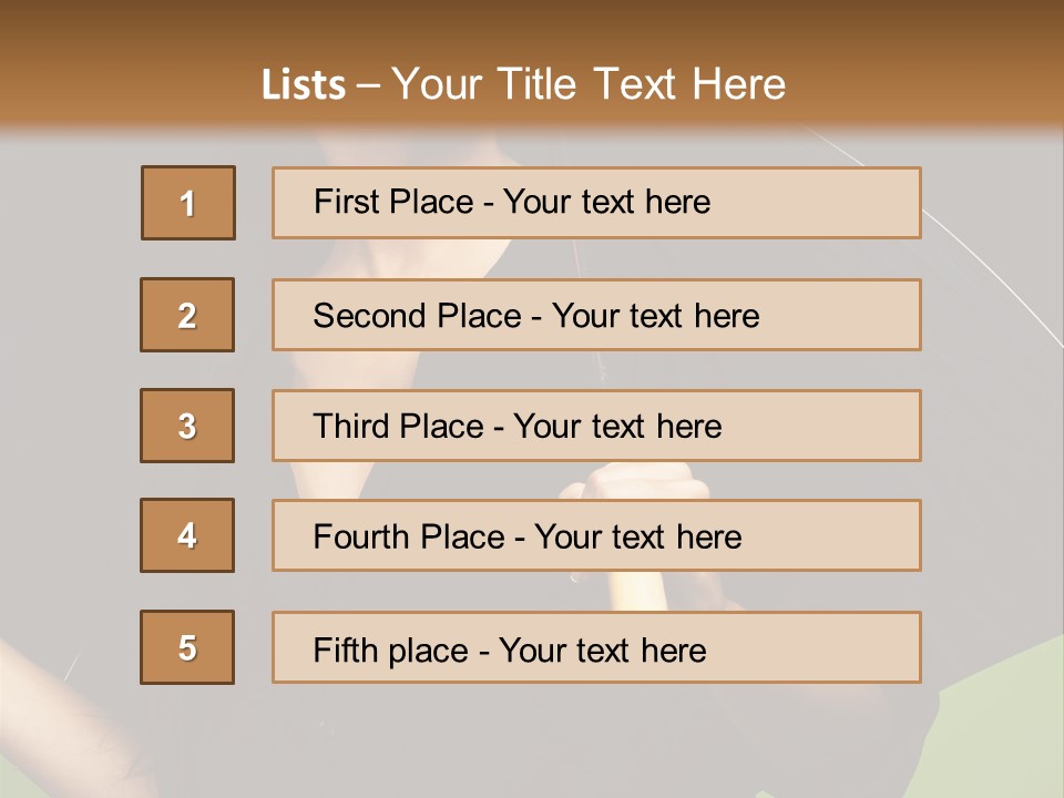 Model Attractive Portrait PowerPoint Template