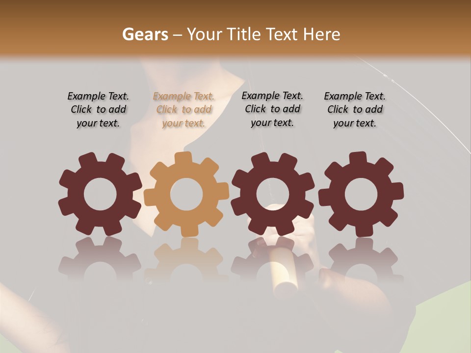 Model Attractive Portrait PowerPoint Template