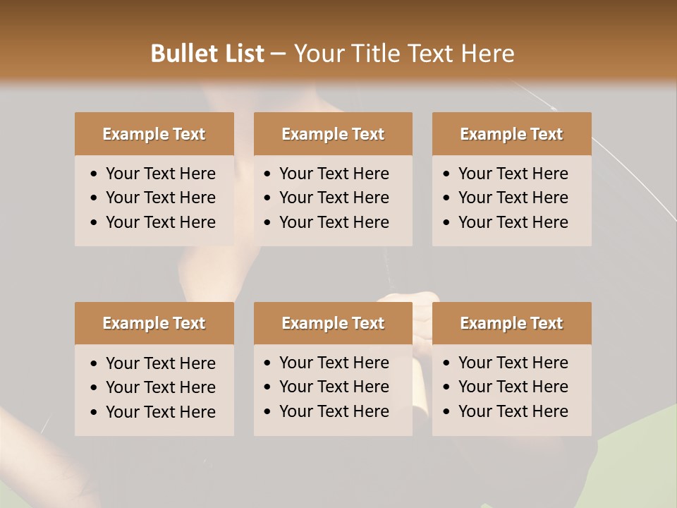 Model Attractive Portrait PowerPoint Template