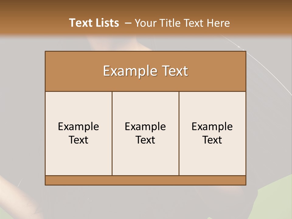 Model Attractive Portrait PowerPoint Template