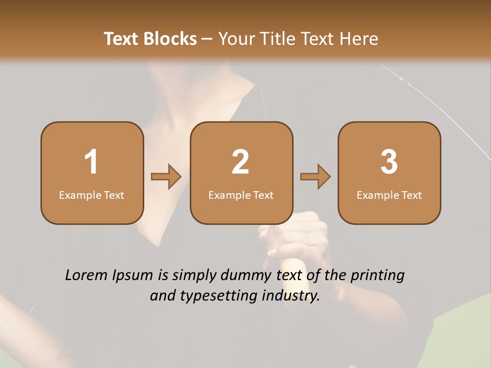 Model Attractive Portrait PowerPoint Template
