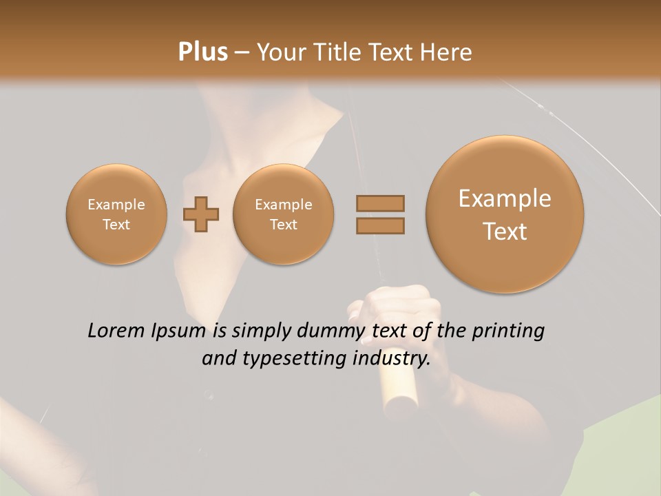 Model Attractive Portrait PowerPoint Template