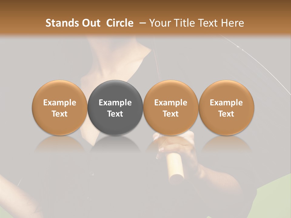 Model Attractive Portrait PowerPoint Template