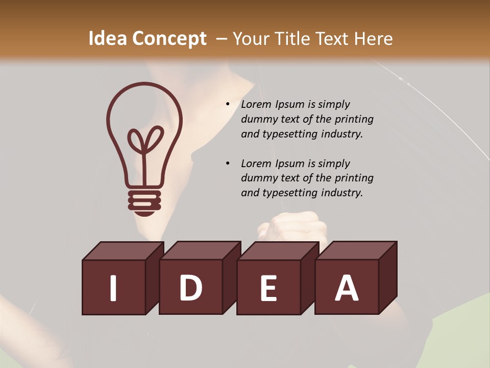 Model Attractive Portrait PowerPoint Template