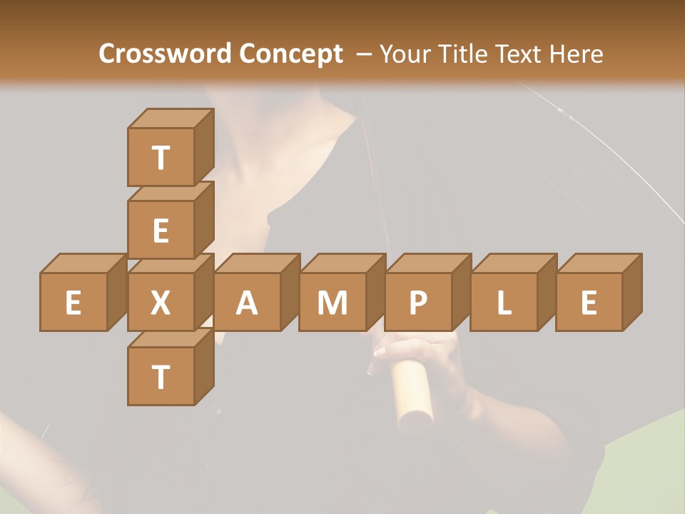 Model Attractive Portrait PowerPoint Template