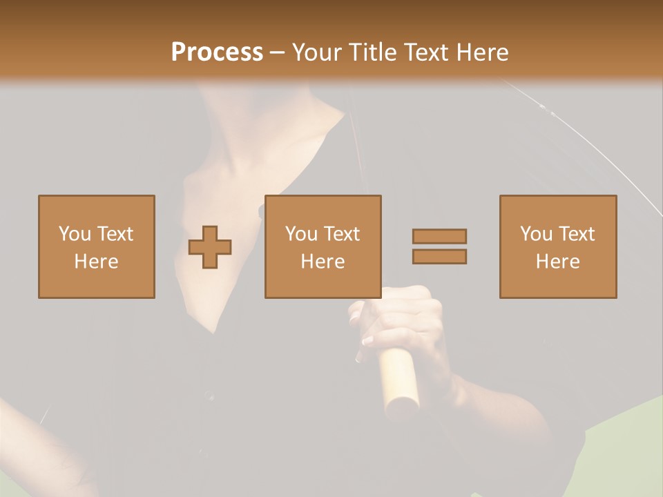 Model Attractive Portrait PowerPoint Template