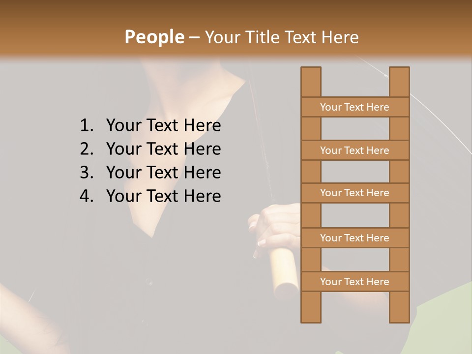 Model Attractive Portrait PowerPoint Template