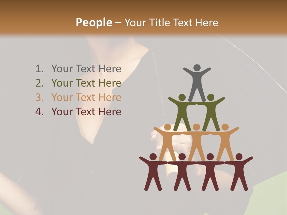 Model Attractive Portrait PowerPoint Template