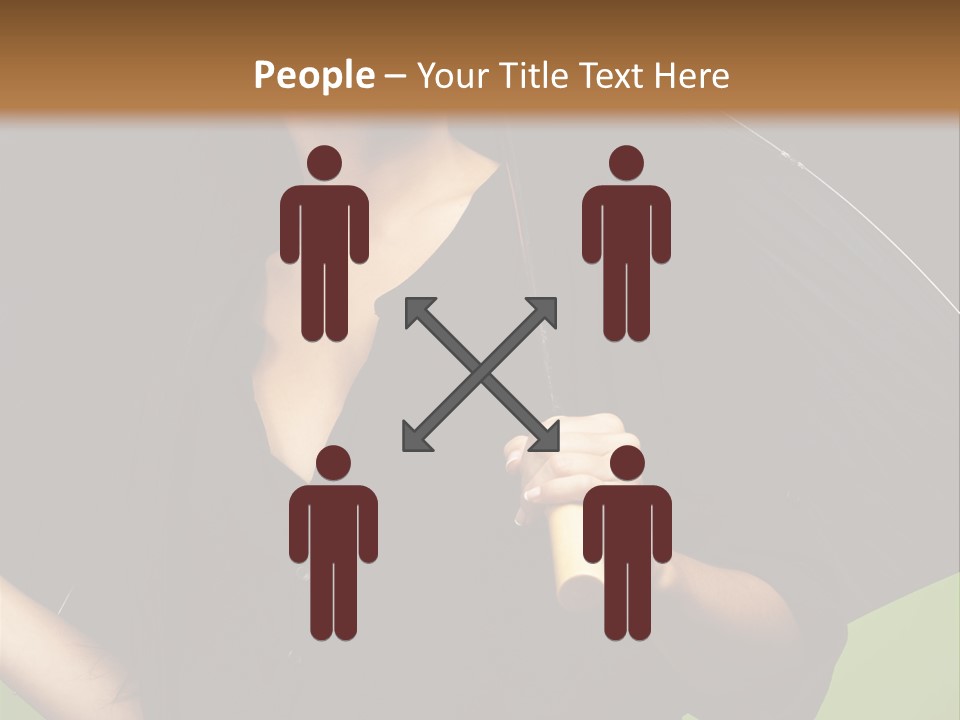 Model Attractive Portrait PowerPoint Template