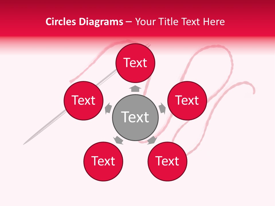 Sew Grunge Purple PowerPoint Template