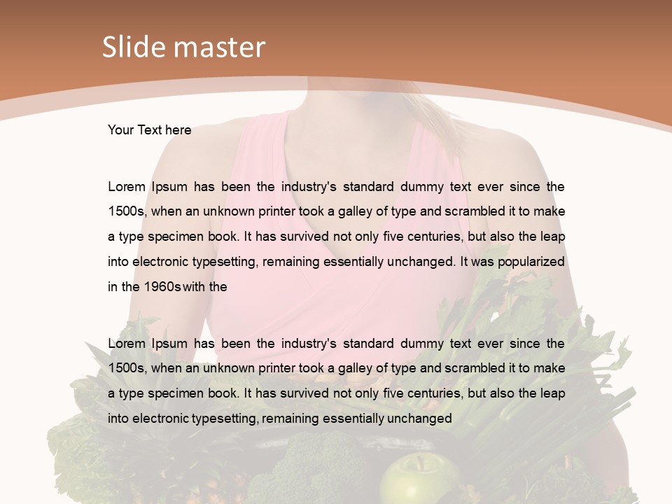 Groceries Basket Healthy Eating PowerPoint Template