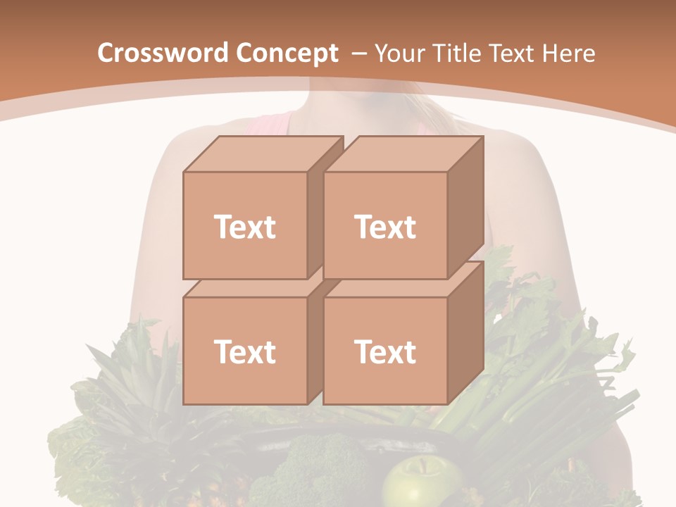 Groceries Basket Healthy Eating PowerPoint Template