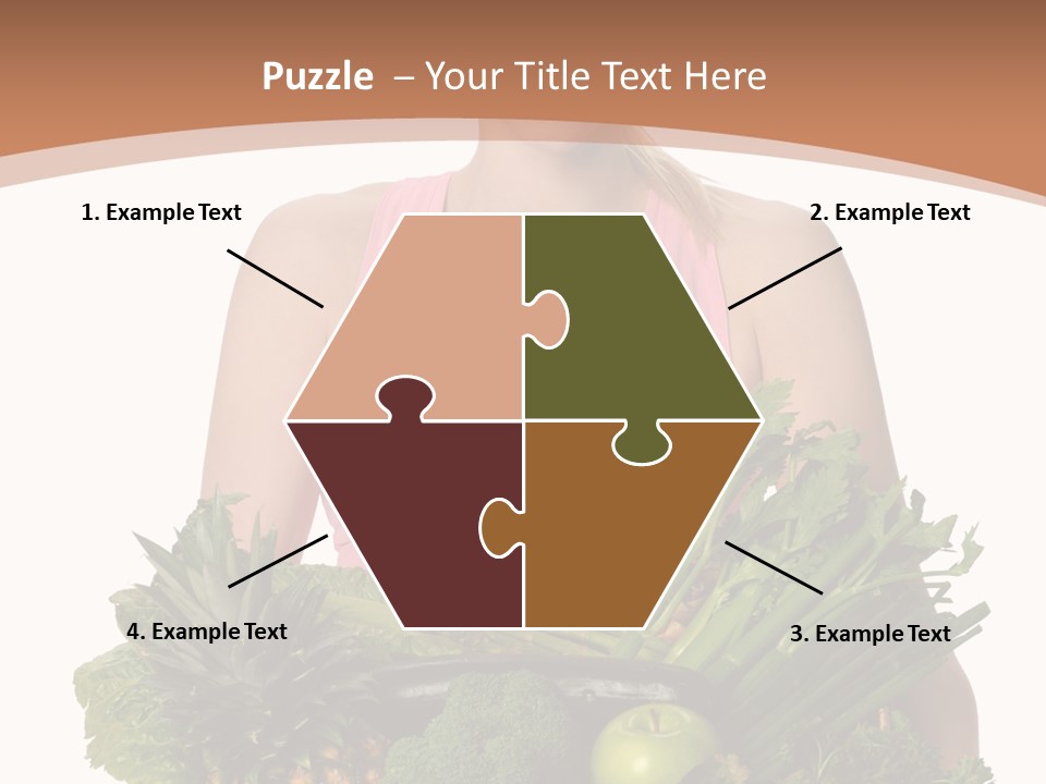 Groceries Basket Healthy Eating PowerPoint Template