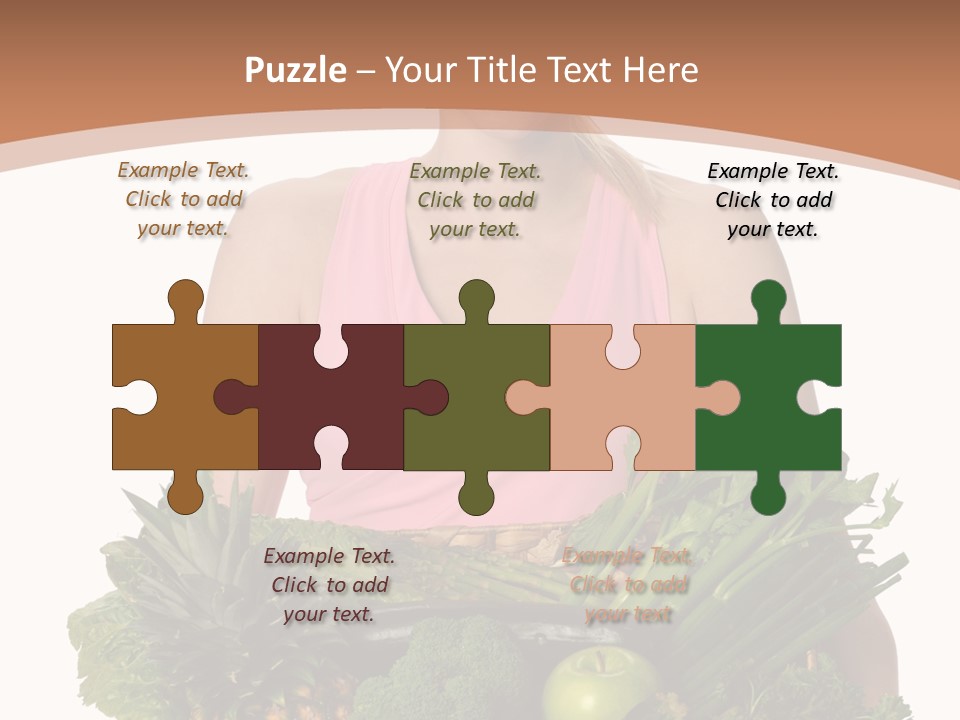 Groceries Basket Healthy Eating PowerPoint Template