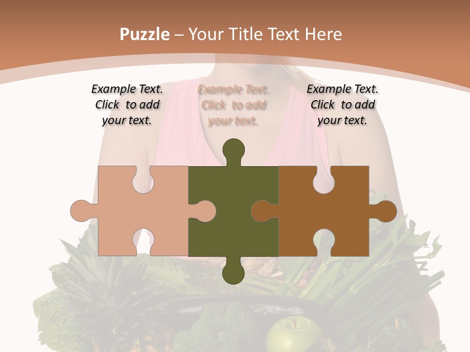 Groceries Basket Healthy Eating PowerPoint Template