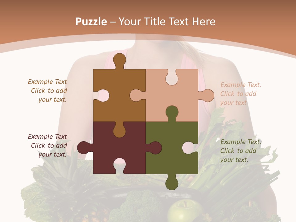 Groceries Basket Healthy Eating PowerPoint Template