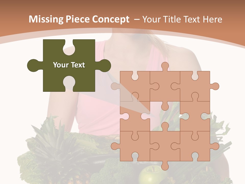 Groceries Basket Healthy Eating PowerPoint Template