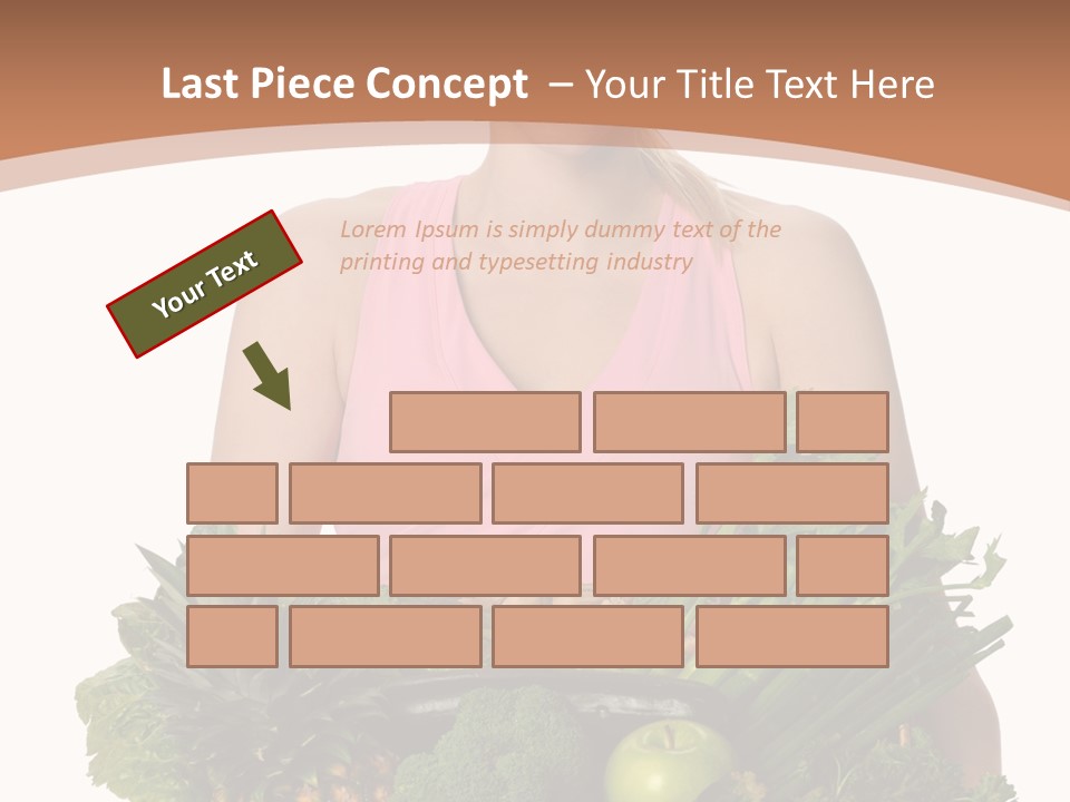 Groceries Basket Healthy Eating PowerPoint Template