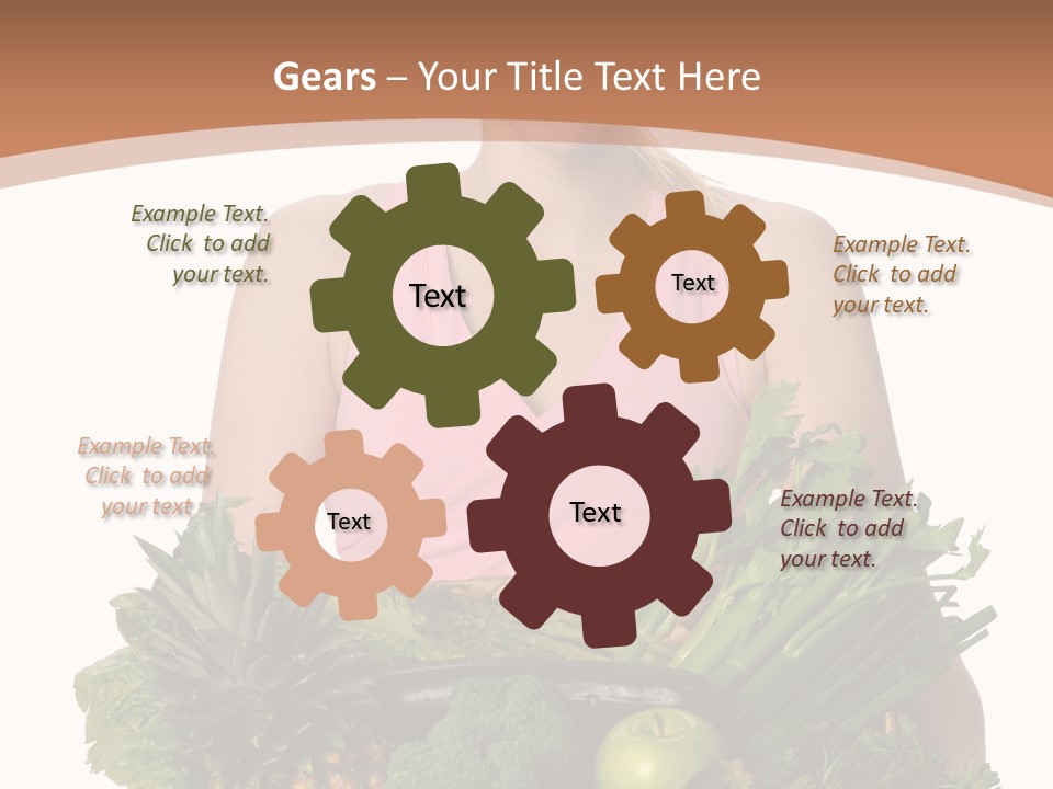 Groceries Basket Healthy Eating PowerPoint Template