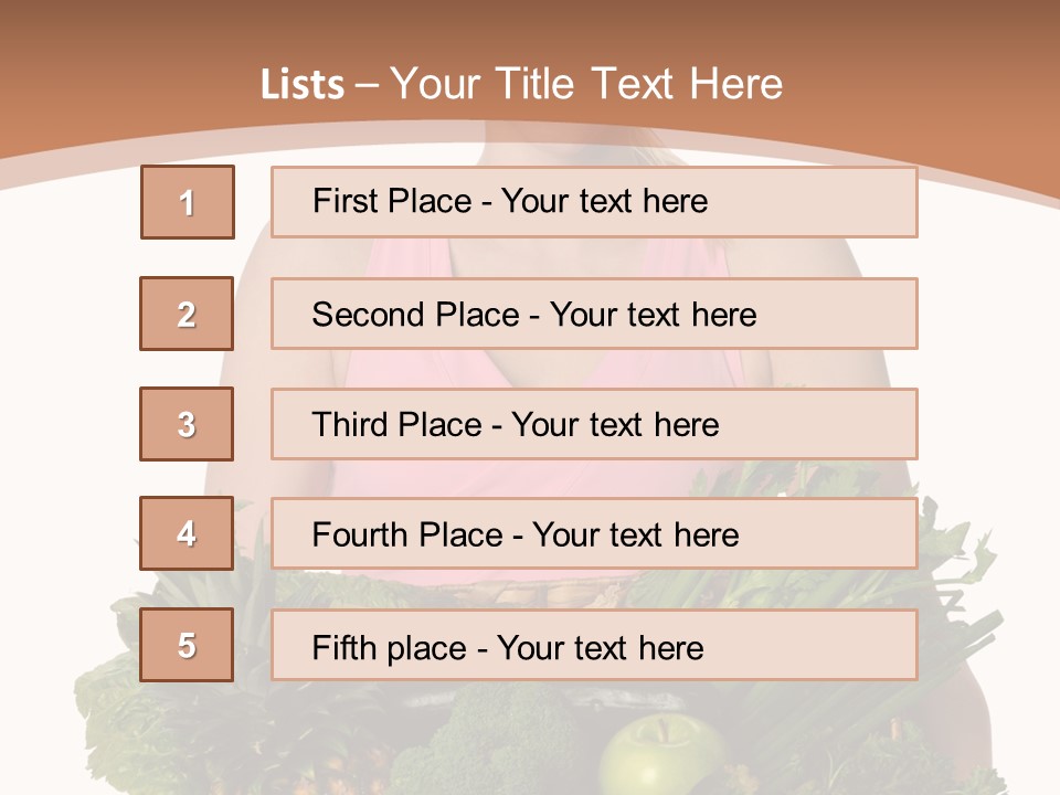 Groceries Basket Healthy Eating PowerPoint Template