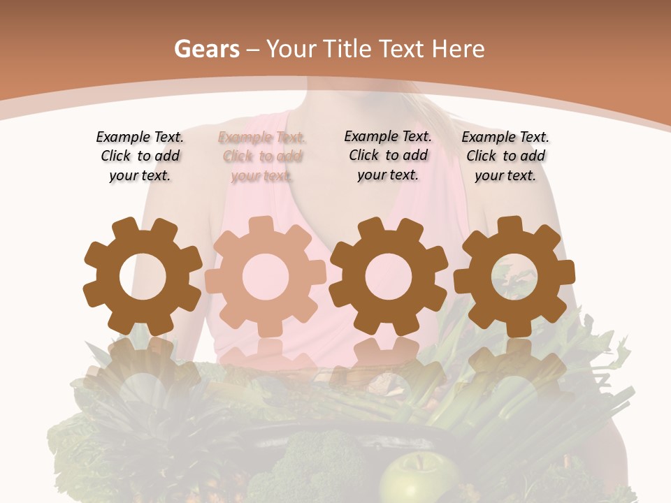 Groceries Basket Healthy Eating PowerPoint Template