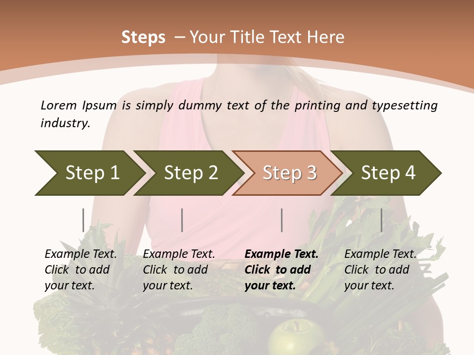 Groceries Basket Healthy Eating PowerPoint Template