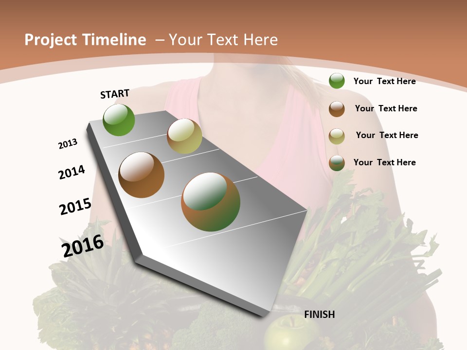 Groceries Basket Healthy Eating PowerPoint Template