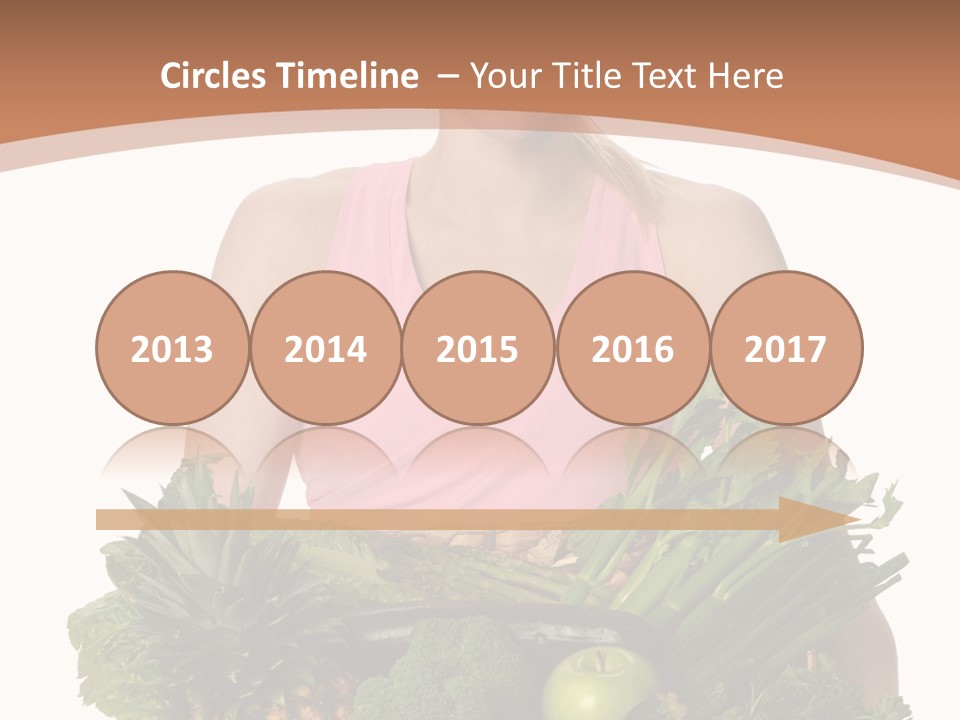 Groceries Basket Healthy Eating PowerPoint Template