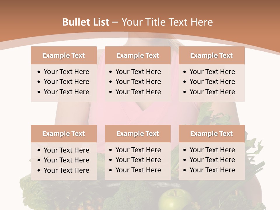 Groceries Basket Healthy Eating PowerPoint Template