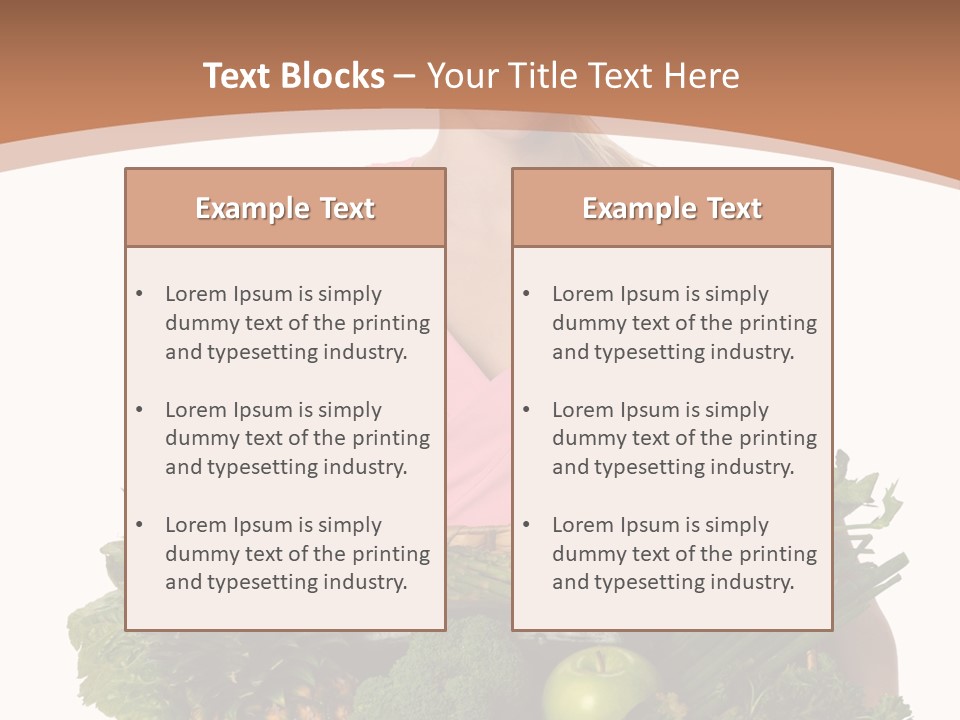 Groceries Basket Healthy Eating PowerPoint Template