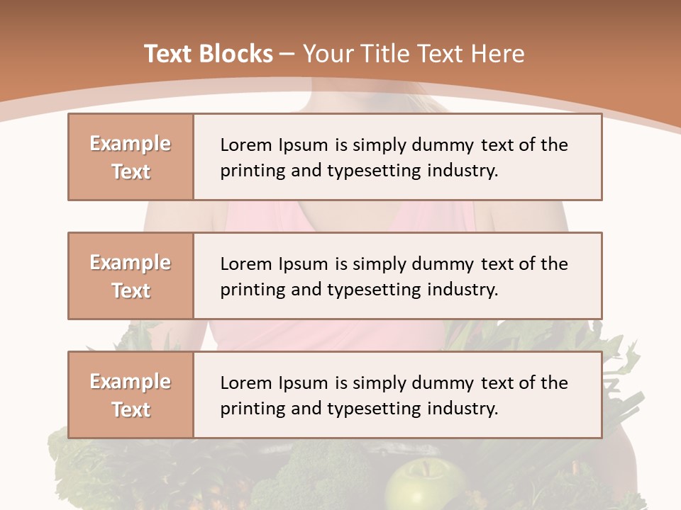 Groceries Basket Healthy Eating PowerPoint Template