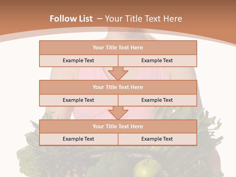 Groceries Basket Healthy Eating PowerPoint Template