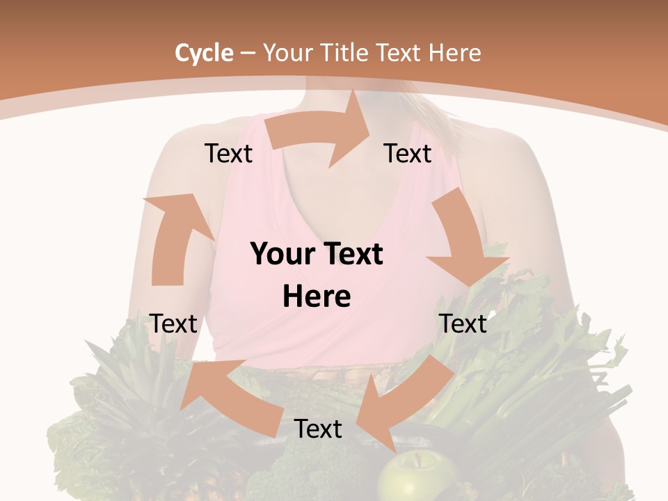Groceries Basket Healthy Eating PowerPoint Template