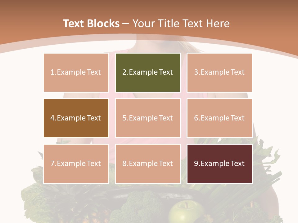 Groceries Basket Healthy Eating PowerPoint Template