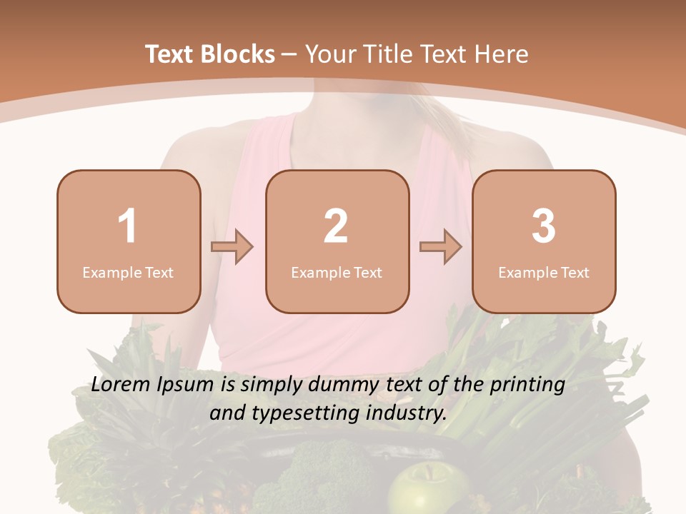 Groceries Basket Healthy Eating PowerPoint Template