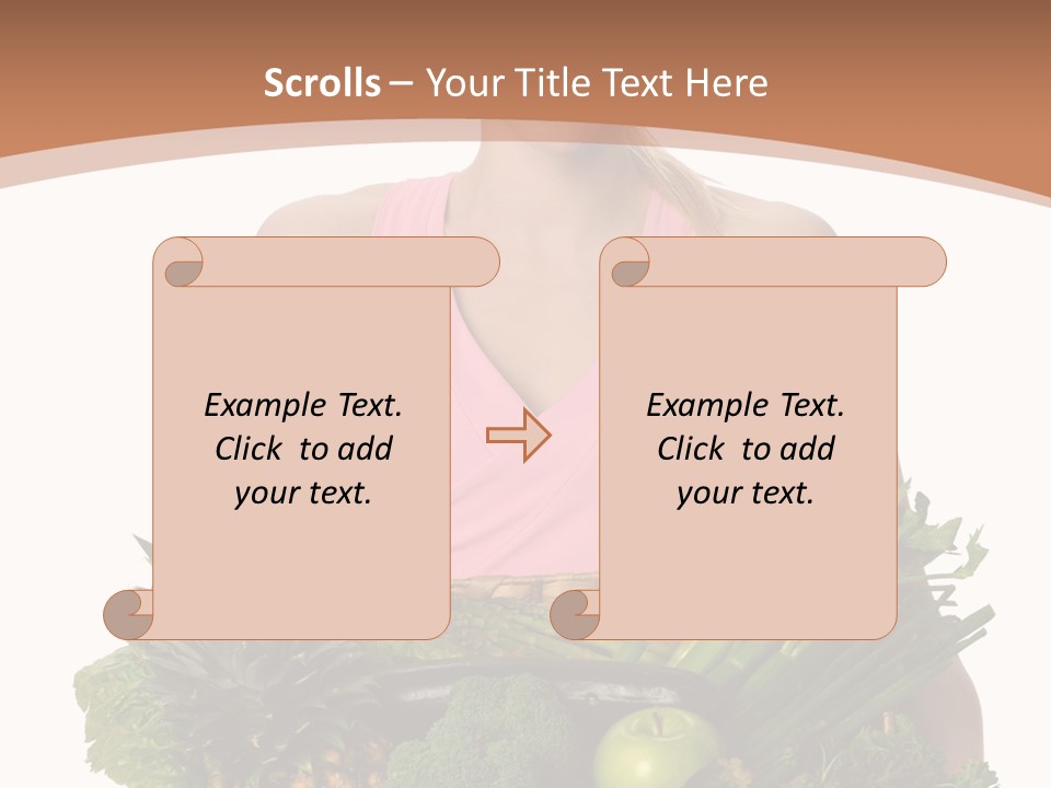 Groceries Basket Healthy Eating PowerPoint Template