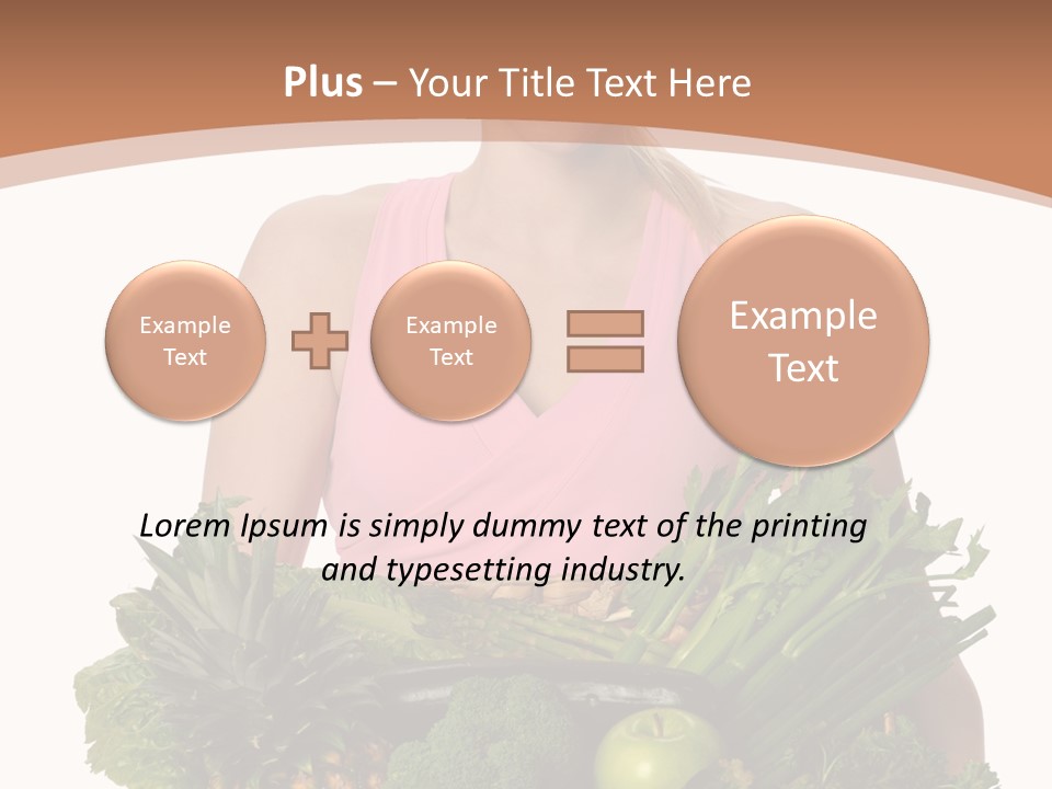 Groceries Basket Healthy Eating PowerPoint Template